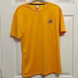 Adidas Mens Orange Athletic Tee